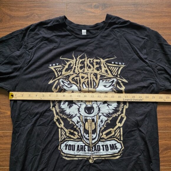 Black Graphic T-Shirt with Wolf Design - Picture 4 of 7